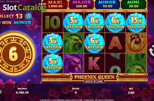 Οθόνη7. Phoenix Queen (NetGame) Κουλοχέρης