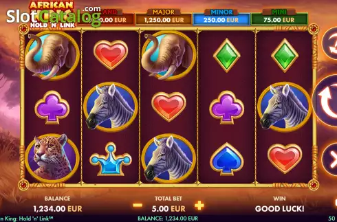 Οθόνη2. African King Hold'n'Link Κουλοχέρης 