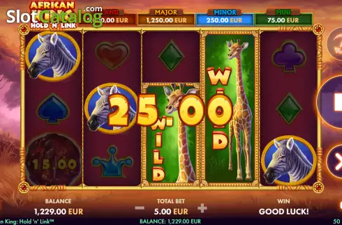 Οθόνη3. African King Hold'n'Link Κουλοχέρης 