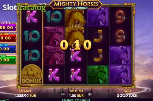 Οθόνη3. Mighty Horses Cash Connect Κουλοχέρης