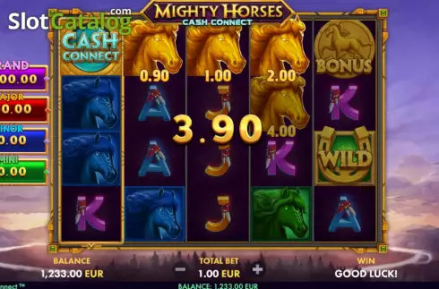 Οθόνη4. Mighty Horses Cash Connect Κουλοχέρης