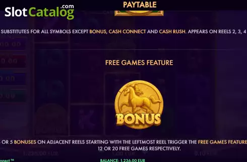 Οθόνη9. Mighty Horses Cash Connect Κουλοχέρης