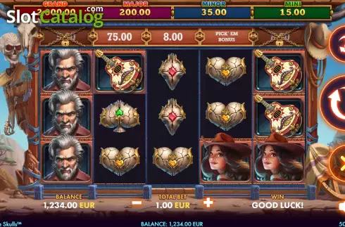 Οθόνη2. Fortune Skulls Κουλοχέρης 