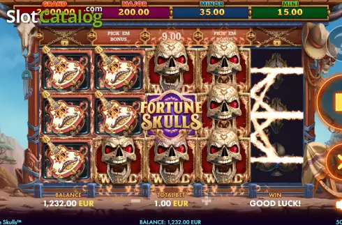 Οθόνη3. Fortune Skulls Κουλοχέρης 