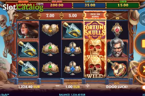 Οθόνη5. Fortune Skulls Κουλοχέρης 