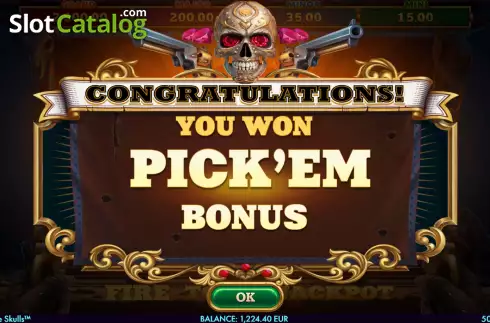 Οθόνη6. Fortune Skulls Κουλοχέρης 