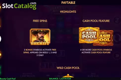 Οθόνη5. Bandit's Bounty Cash Pool Κουλοχέρης
