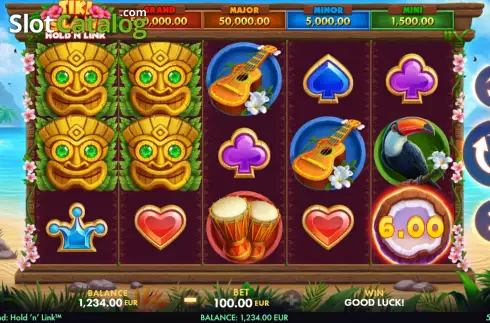 Οθόνη2. Tiki Island: Hold ‘N’ Link Κουλοχέρης 