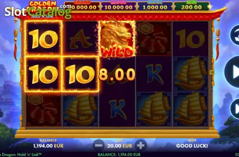 Οθόνη3. Golden Dragon Hold 'N' Link Κουλοχέρης