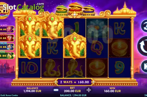 Οθόνη3. Elephant's Gold Bonus Combo Κουλοχέρης