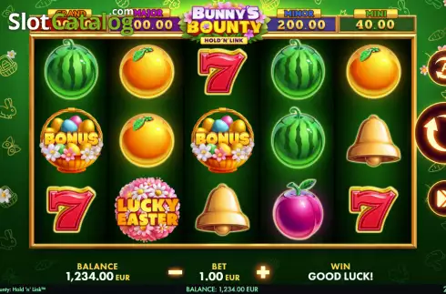Οθόνη2. Bunny's Bounty: Hold 'N' Link Κουλοχέρης