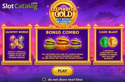Οθόνη2. Elephant's Gold Buy Bonus Combo Κουλοχέρης