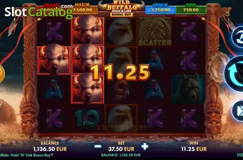 Οθόνη3. Wild Buffalo Hold 'N' Link Bonus Buy Κουλοχέρης