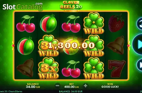 Οθόνη3. Clover Reels 20 Κουλοχέρης