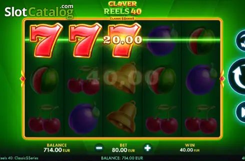 Οθόνη3. Clover Reels 40 Κουλοχέρης