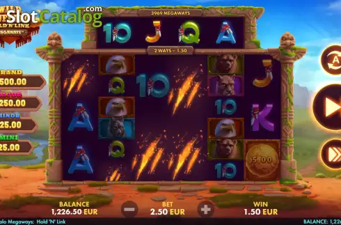 Οθόνη3. Wild Buffalo Megaways: Hold 'N' Link Κουλοχέρης 
