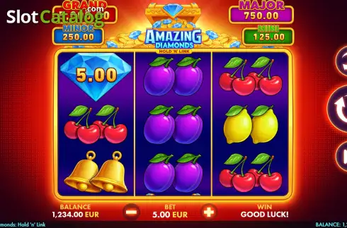 Οθόνη2. Amazing Diamonds: Hold ‘N’ Link Κουλοχέρης