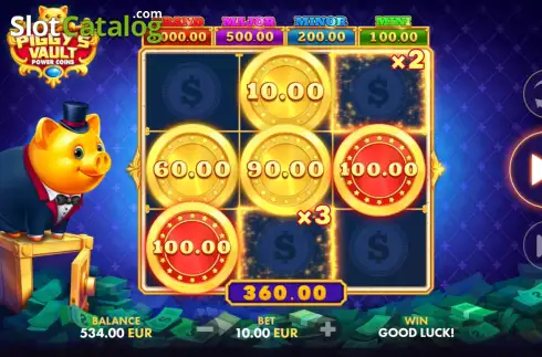 Οθόνη3. Piggy's Vault: Power Coins Κουλοχέρης