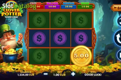 Οθόνη2. Clover Potter: Power Coins Κουλοχέρης