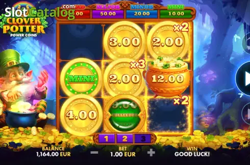 Οθόνη3. Clover Potter: Power Coins Κουλοχέρης