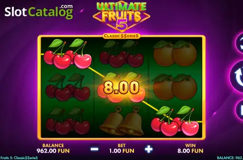 Οθόνη2. Ultimate Fruits 5 Classic$$erieS Κουλοχέρης