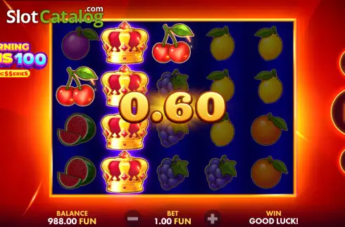 Οθόνη3. Burning Wins 100: Classics Series Κουλοχέρης