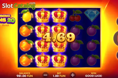 Οθόνη3. Burning Wins 20: Classics Series Κουλοχέρης