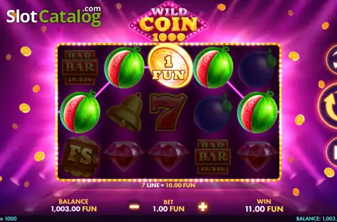 Οθόνη3. Wild Coin 1000 Κουλοχέρης