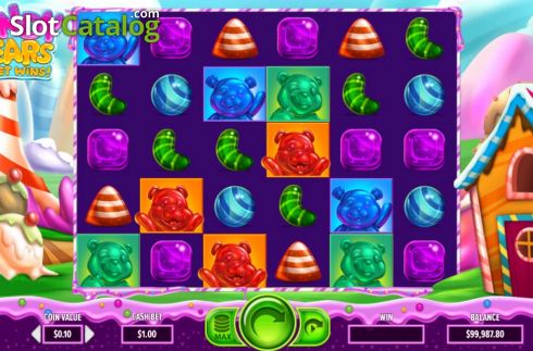 Οθόνη3. Candy Bears Sweet Wins Κουλοχέρης