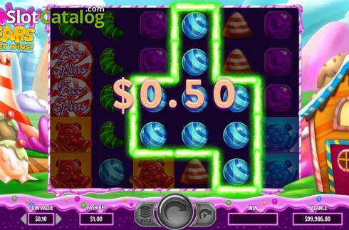 Οθόνη4. Candy Bears Sweet Wins Κουλοχέρης