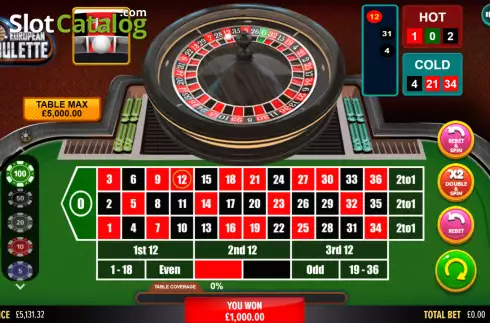 Οθόνη3. European Roulette (NetGaming) Κουλοχέρης