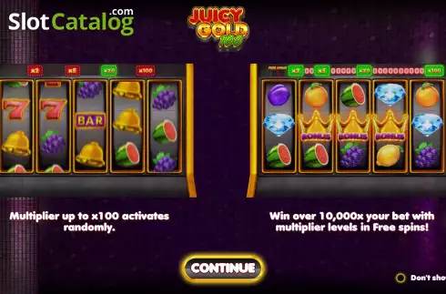 Οθόνη2. Juicy Gold 100 Κουλοχέρης 
