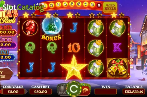 Οθόνη2. Santa's Wild Reels Κουλοχέρης 