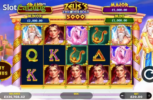Οθόνη2. Zeus's Thunderbolt 5000 Κουλοχέρης