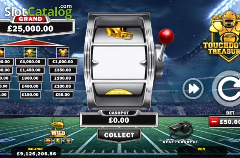Οθόνη2. Touchdown Treasures Κουλοχέρης