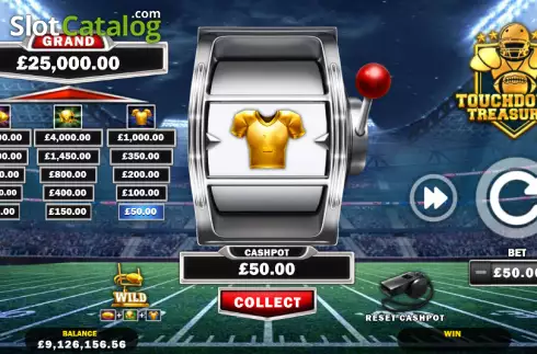 Οθόνη3. Touchdown Treasures Κουλοχέρης