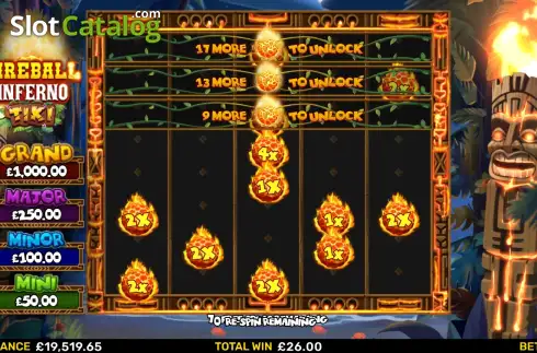 Οθόνη3. Fireball Inferno Tiki Κουλοχέρης