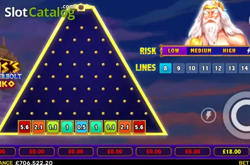 Οθόνη2. Zeus’s Thunderbolt Plinko Κουλοχέρης 
