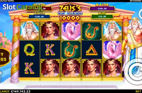 Οθόνη3. Zeus's Thunderbolt 10000 Κουλοχέρης