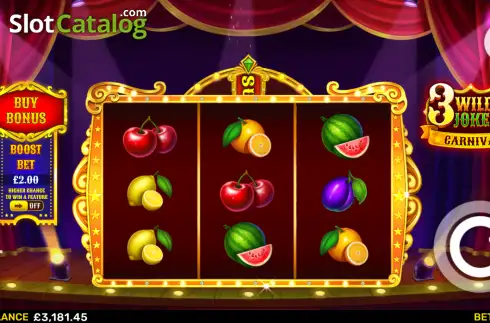 Οθόνη2. 3 Wild Jokers Carnival Κουλοχέρης