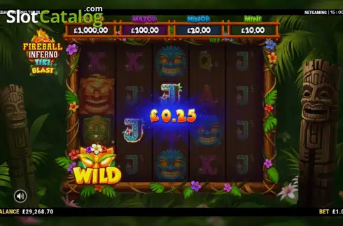 Οθόνη3. Fireball Inferno: Tiki Blast Κουλοχέρης