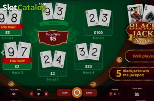 Οθόνη2. Blackjack Scratch (Anakatech) Κουλοχέρης