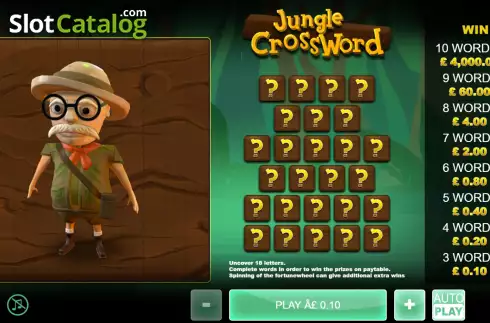 Οθόνη2. Jungle Crossword Κουλοχέρης