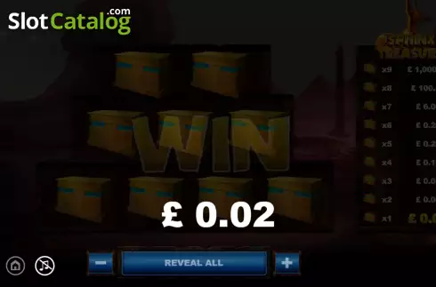 Οθόνη3. Sphinx Treasure (NewAge Games) Κουλοχέρης 