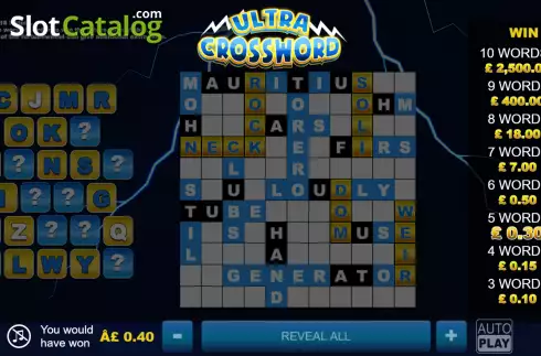 Οθόνη4. Ultra Crossword Κουλοχέρης