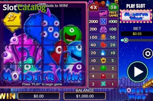 Οθόνη2. Scratch Monster Wins Κουλοχέρης