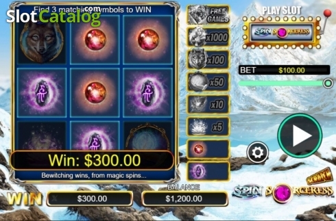 Οθόνη3. Scratch Spin Sorceress Κουλοχέρης