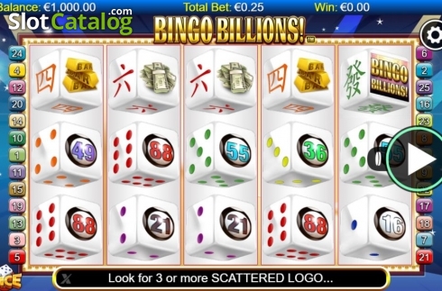 Οθόνη2. Bingo Billions Dice Κουλοχέρης