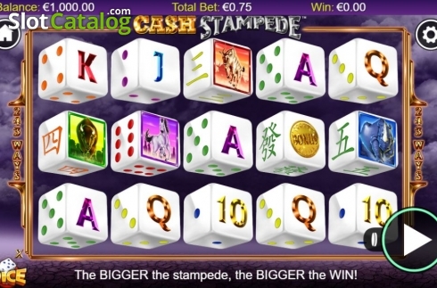 Οθόνη2. Cash Stampede Dice Κουλοχέρης