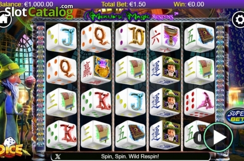 Οθόνη2. Merlin's Magic Respins Dice Κουλοχέρης